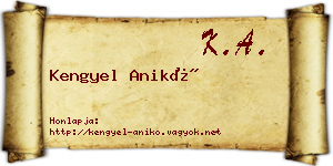 Kengyel Anikó névjegykártya